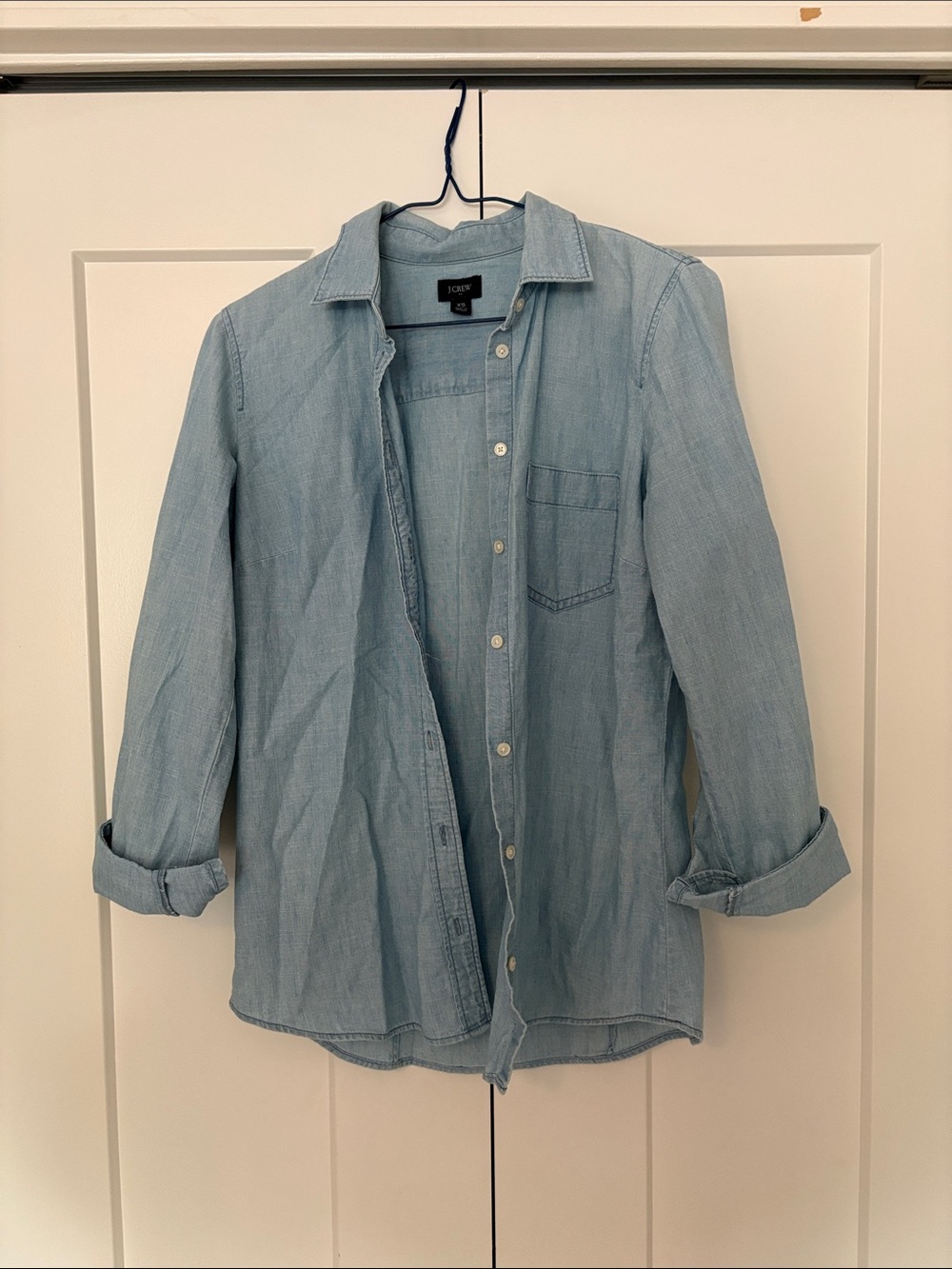 J. Crew Light Blue Denim Button-Up Shirt